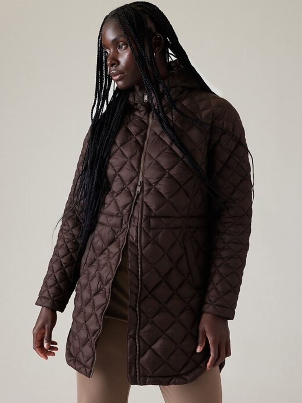 Athleta Whisper Featherless Puffer Parka Jacket